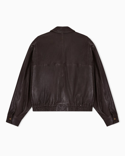 Washed, vegetable-tanned nappa blouson