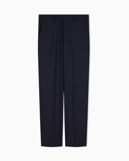 Trousers in natural stretch tropical light wool