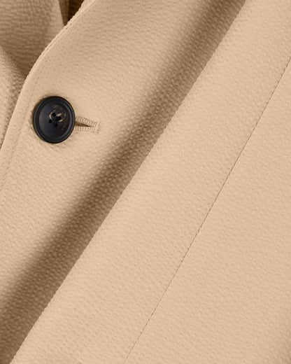 Seersucker blazer with down padding and a regular fit