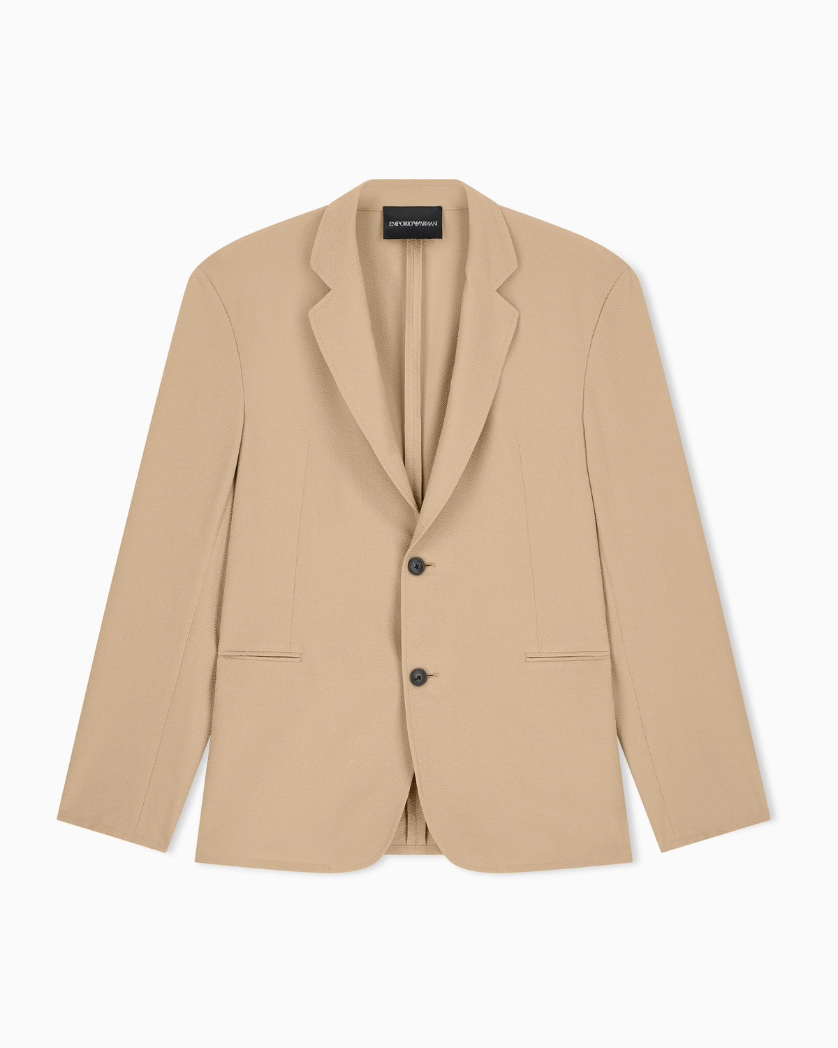 Seersucker blazer with down padding and a regular fit