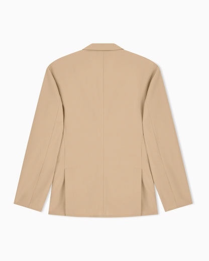 Seersucker blazer with down padding and a regular fit