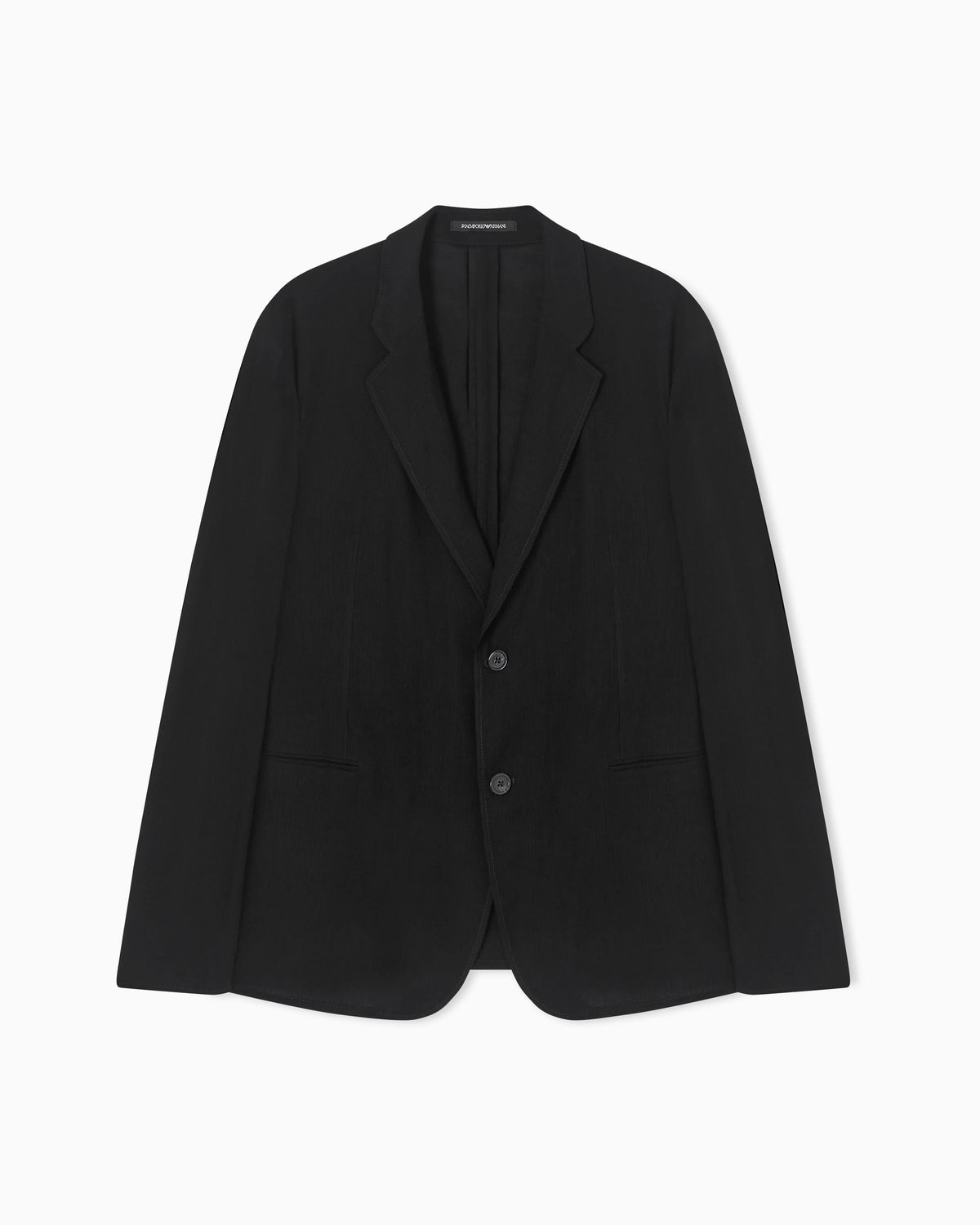 Single-breasted jacket in 3D wrinkle-effect crêpe fabric