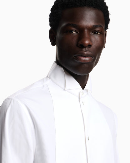 Tuxedo shirt with plastron