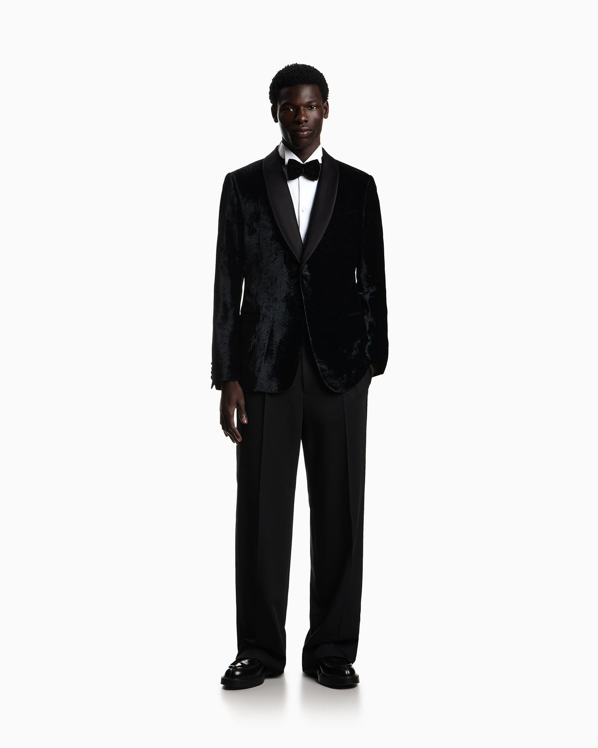 Tuxedo shirt with plastron