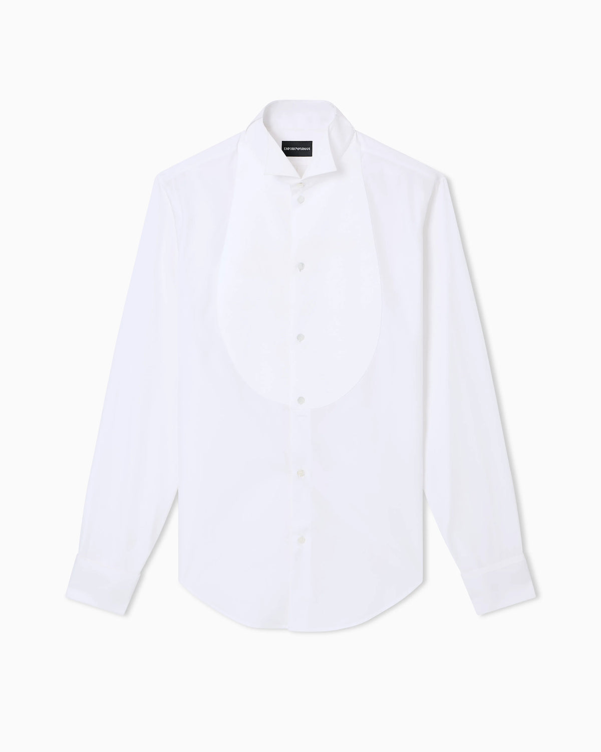 Tuxedo shirt with plastron