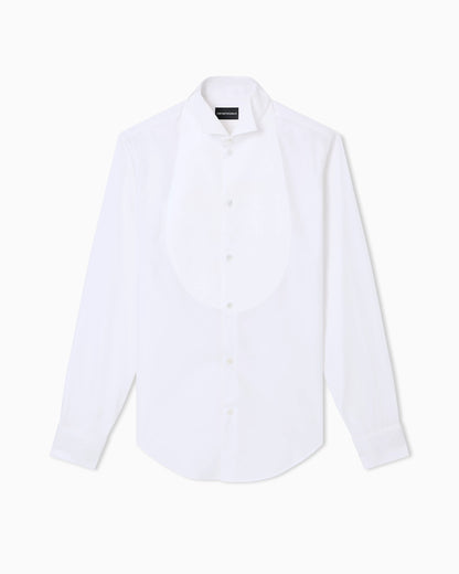 Tuxedo shirt with plastron