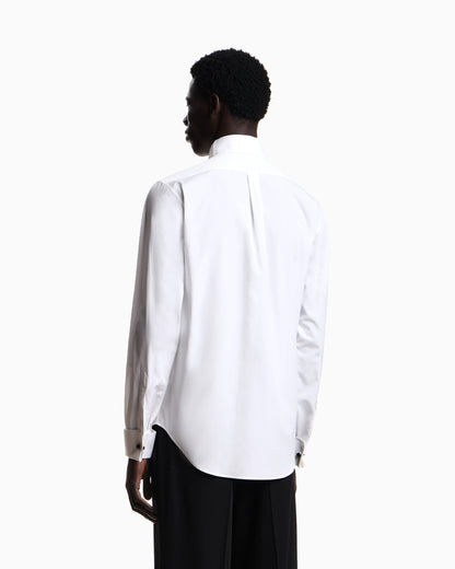 Tuxedo shirt with plastron