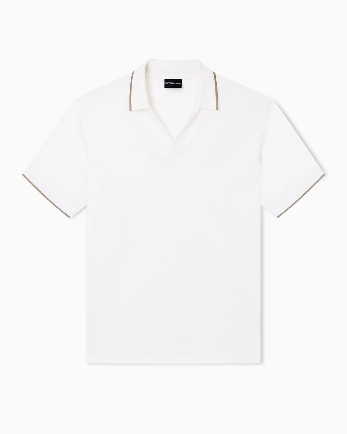 V-neck piqué polo shirt