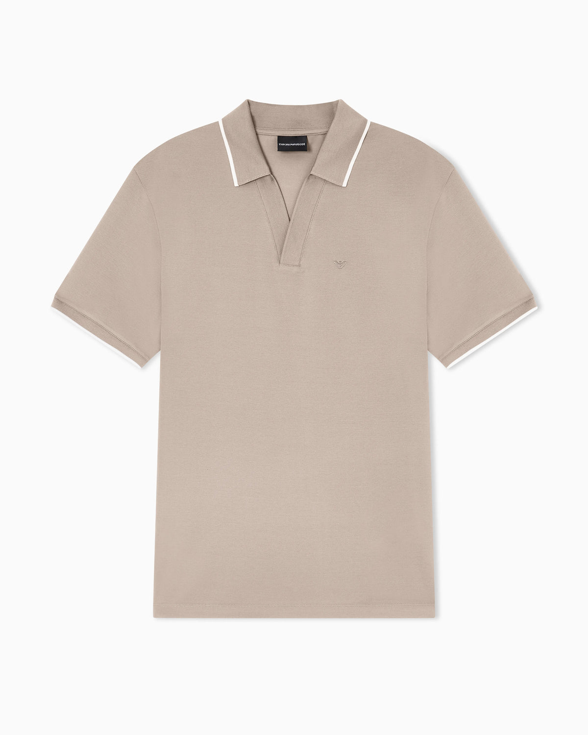 V-neck piqué polo shirt