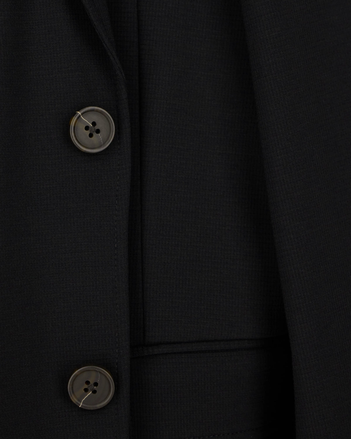 Single-breasted jacket in waffle-effect armure fabric