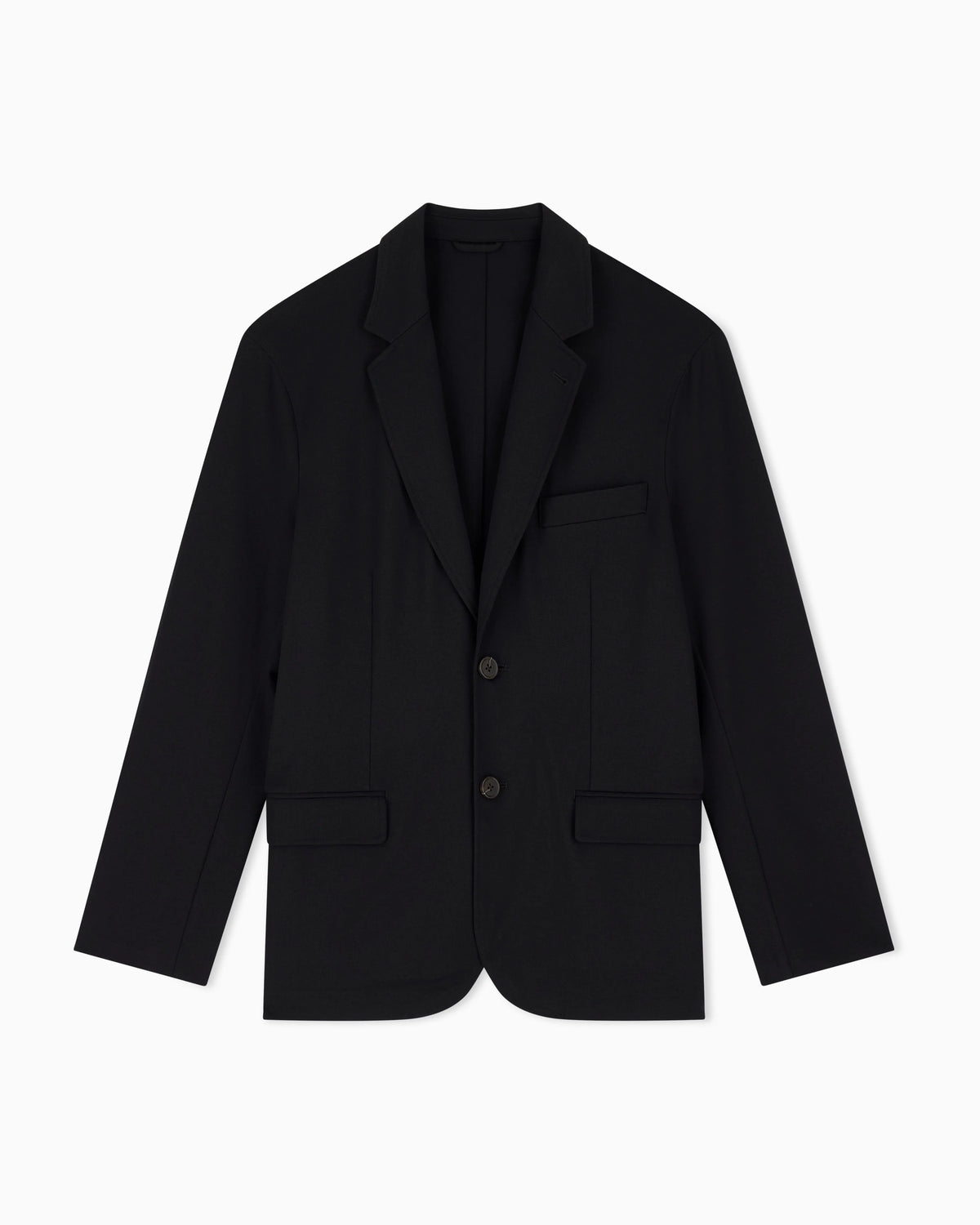 Single-breasted jacket in waffle-effect armure fabric