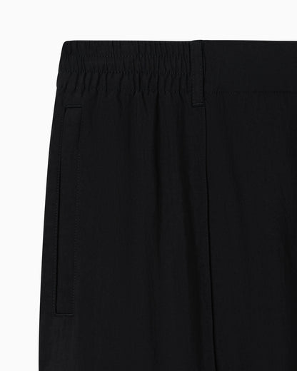 Nylon trousers with front ribs