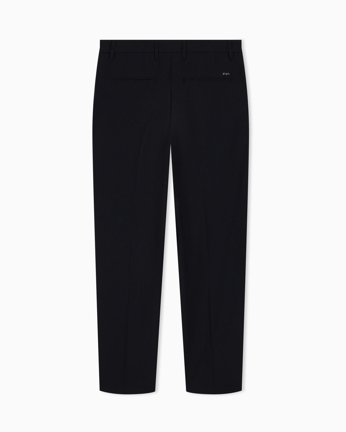 Pleated technical seersucker fabric trousers