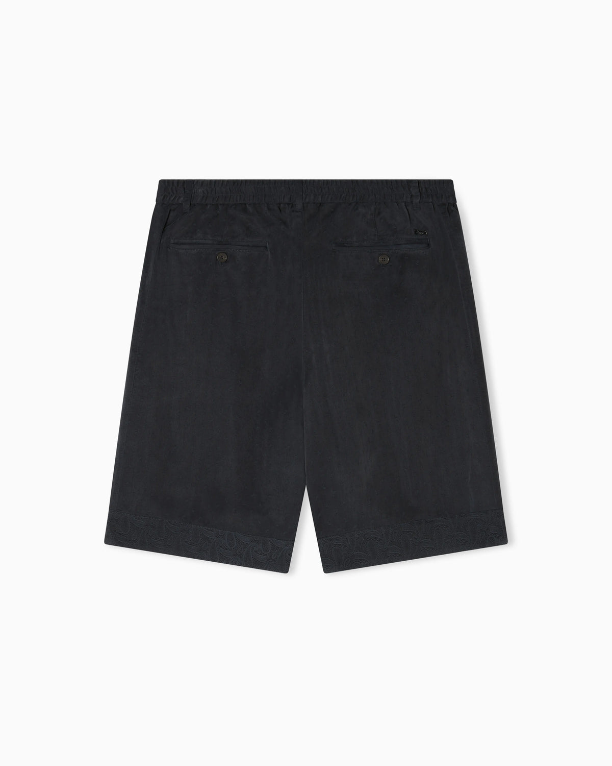 Bermuda shorts in cupro blend jacquard with paisley pattern