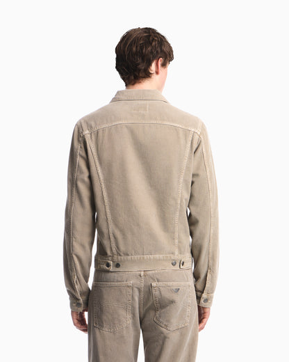 Blouson jacket in cotton with reactive dye