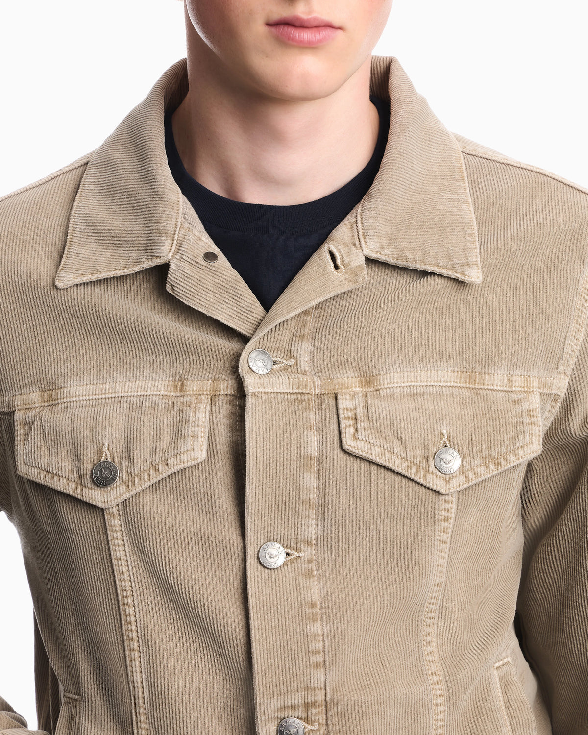 Blouson jacket in cotton with reactive dye