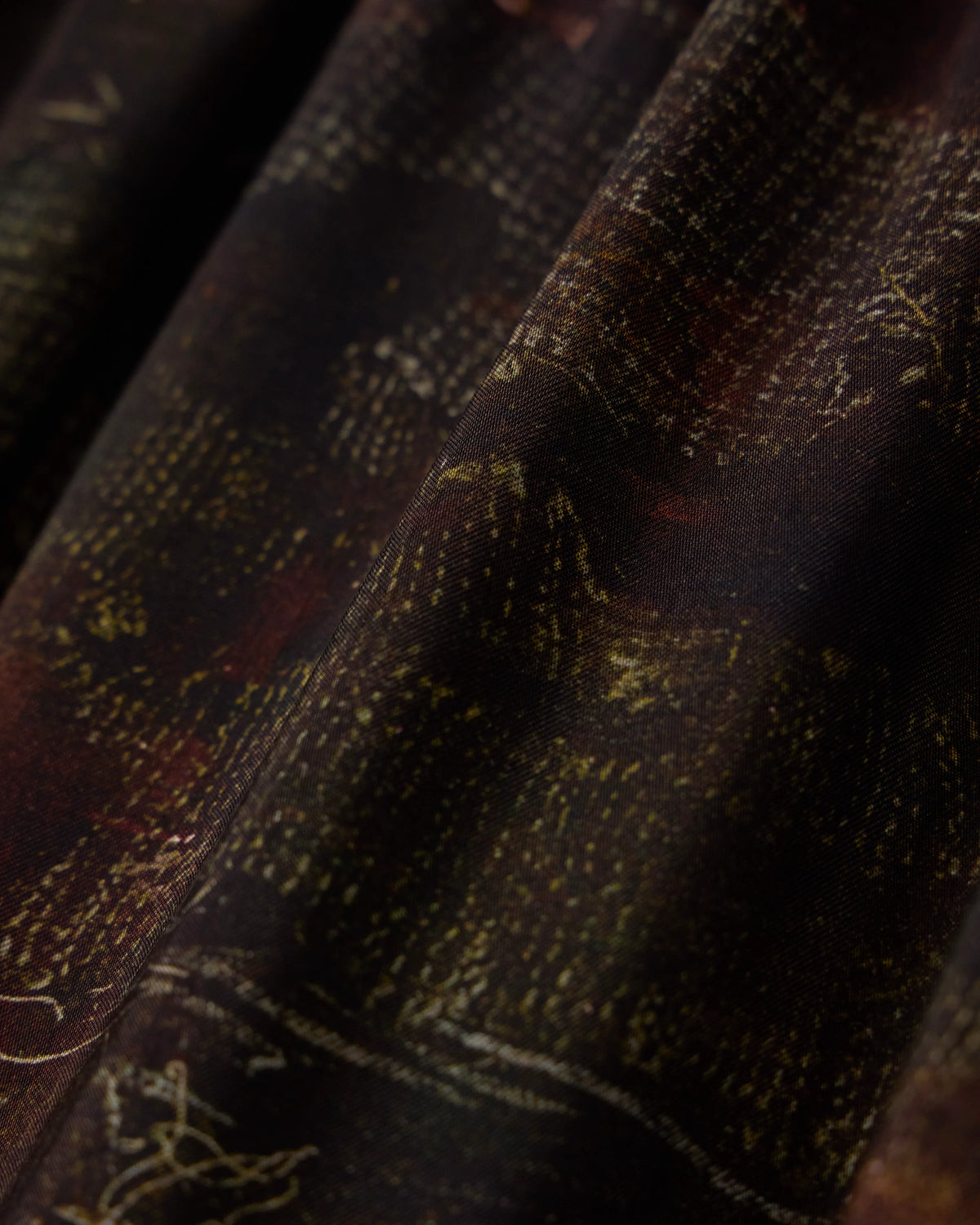 Cupro twill trousers with all-over print