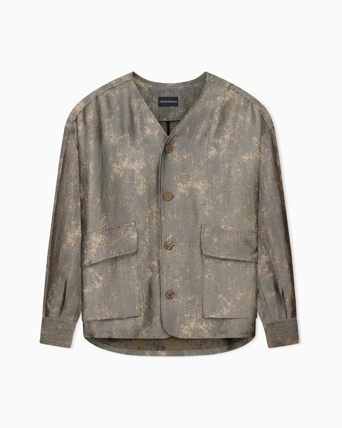 Flowing jacquard shirt jacket