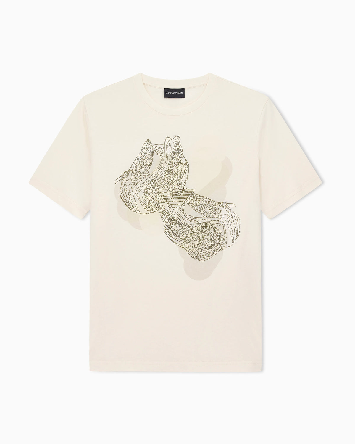 Jersey T-shirt with embroidery and print