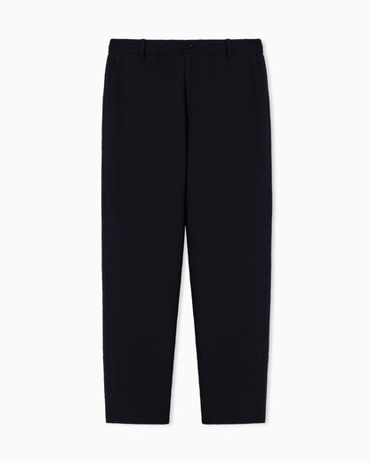 Icon embossed pattern-fabric trousers
