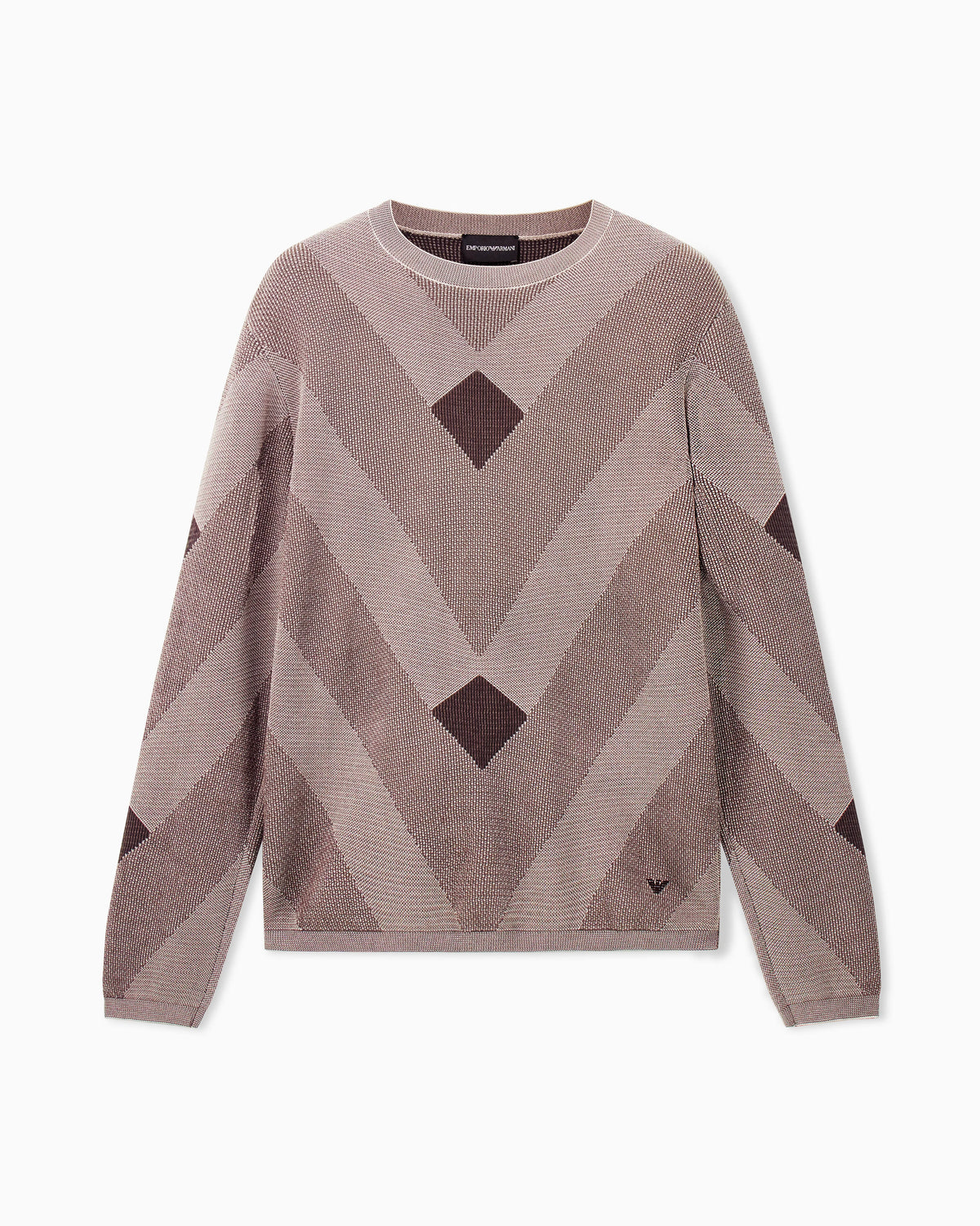 Diagonal jacquard pattern sweater Signature Capsule