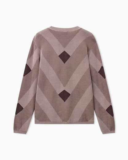 Diagonal jacquard pattern sweater Signature Capsule