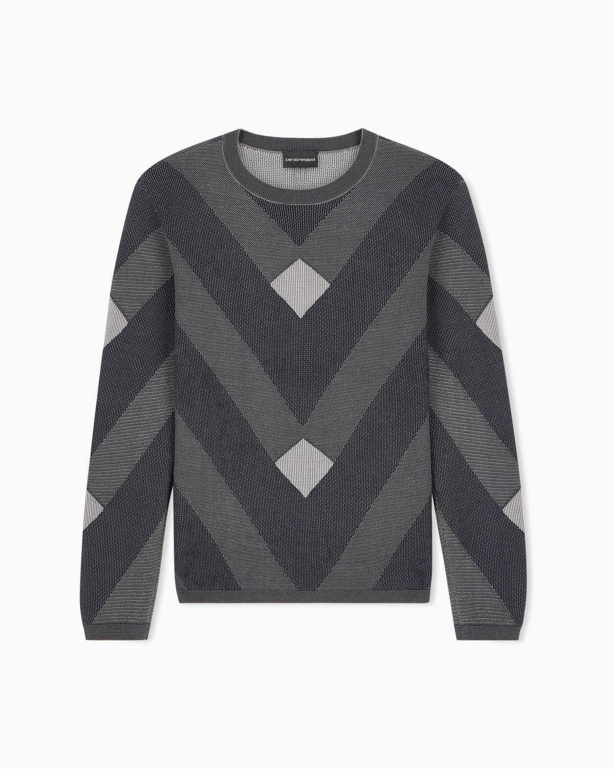 Diagonal jacquard pattern sweater Signature Capsule