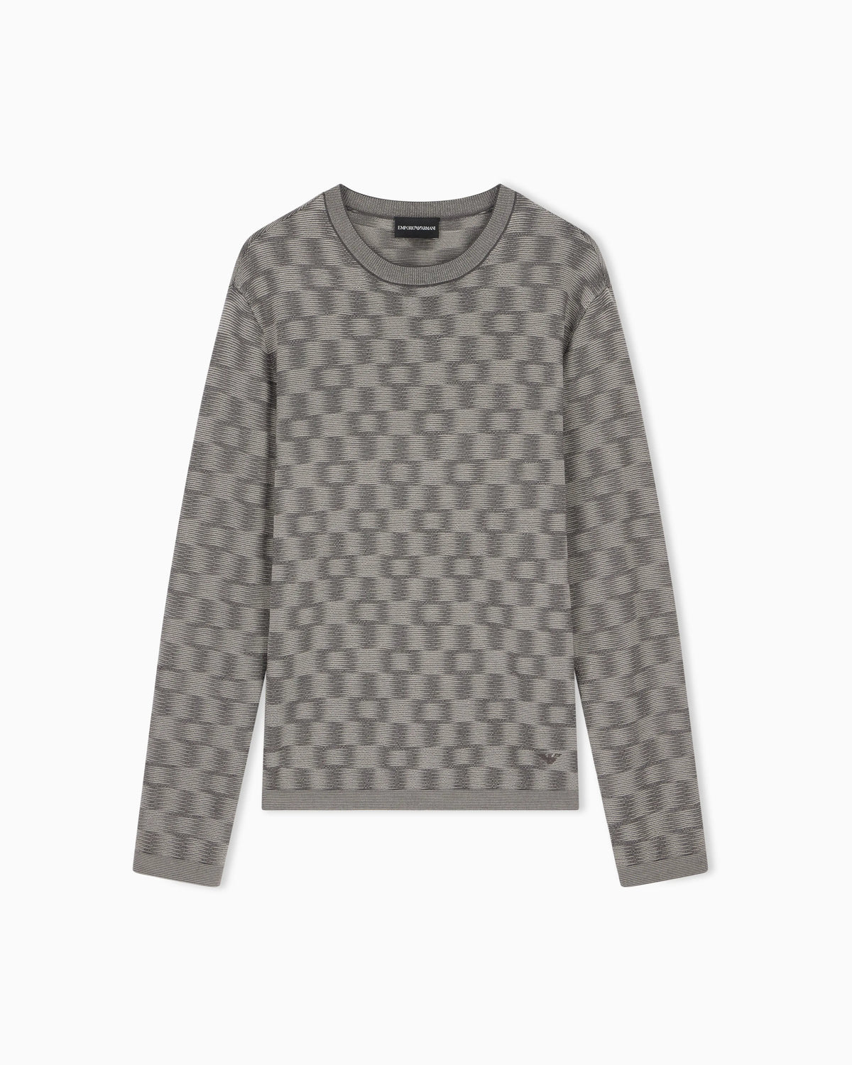Pattern-knit virgin wool jumper Signature Capsule