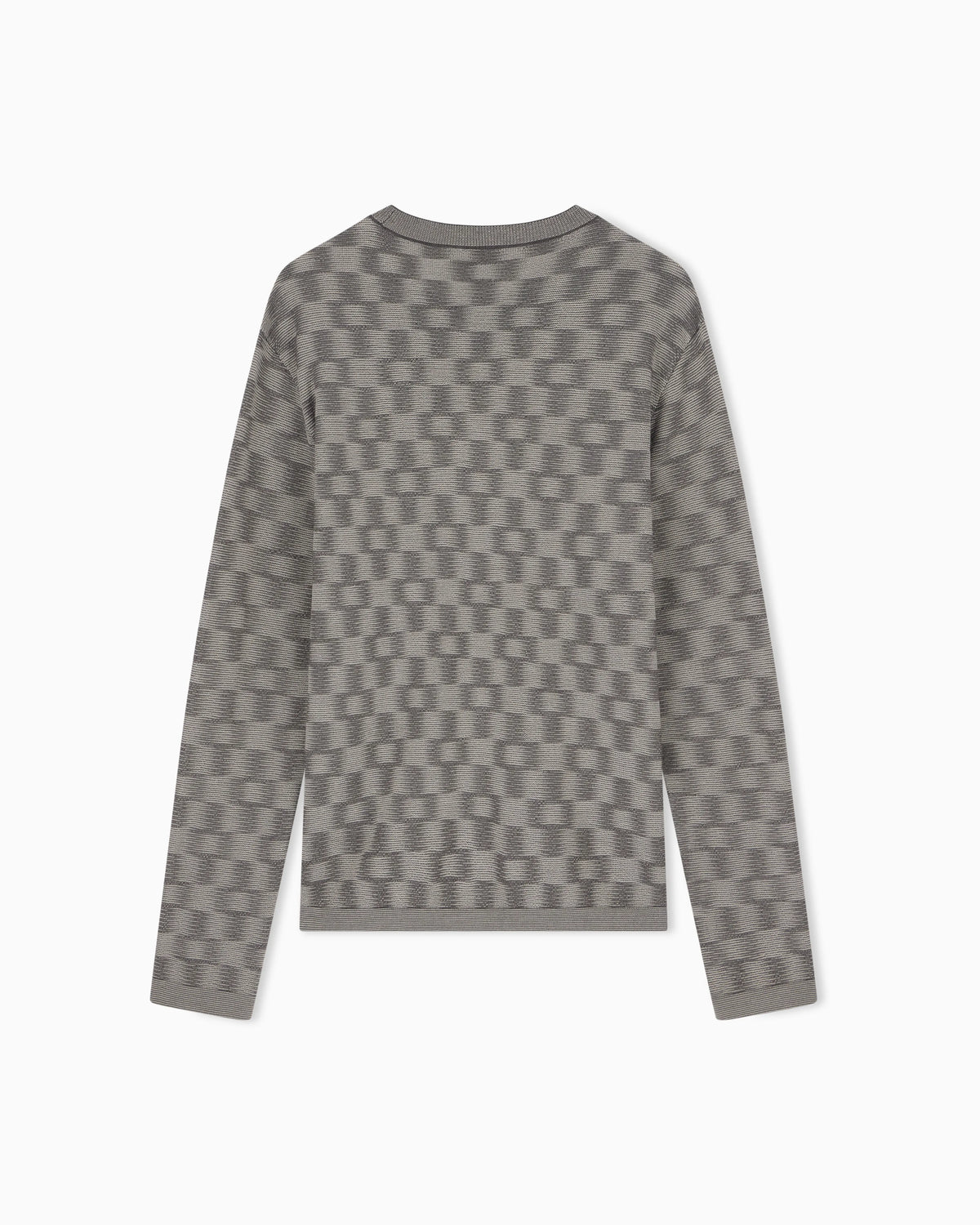 Pattern-knit virgin wool jumper Signature Capsule