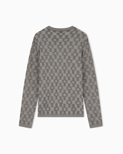 Pattern-knit virgin wool jumper Signature Capsule