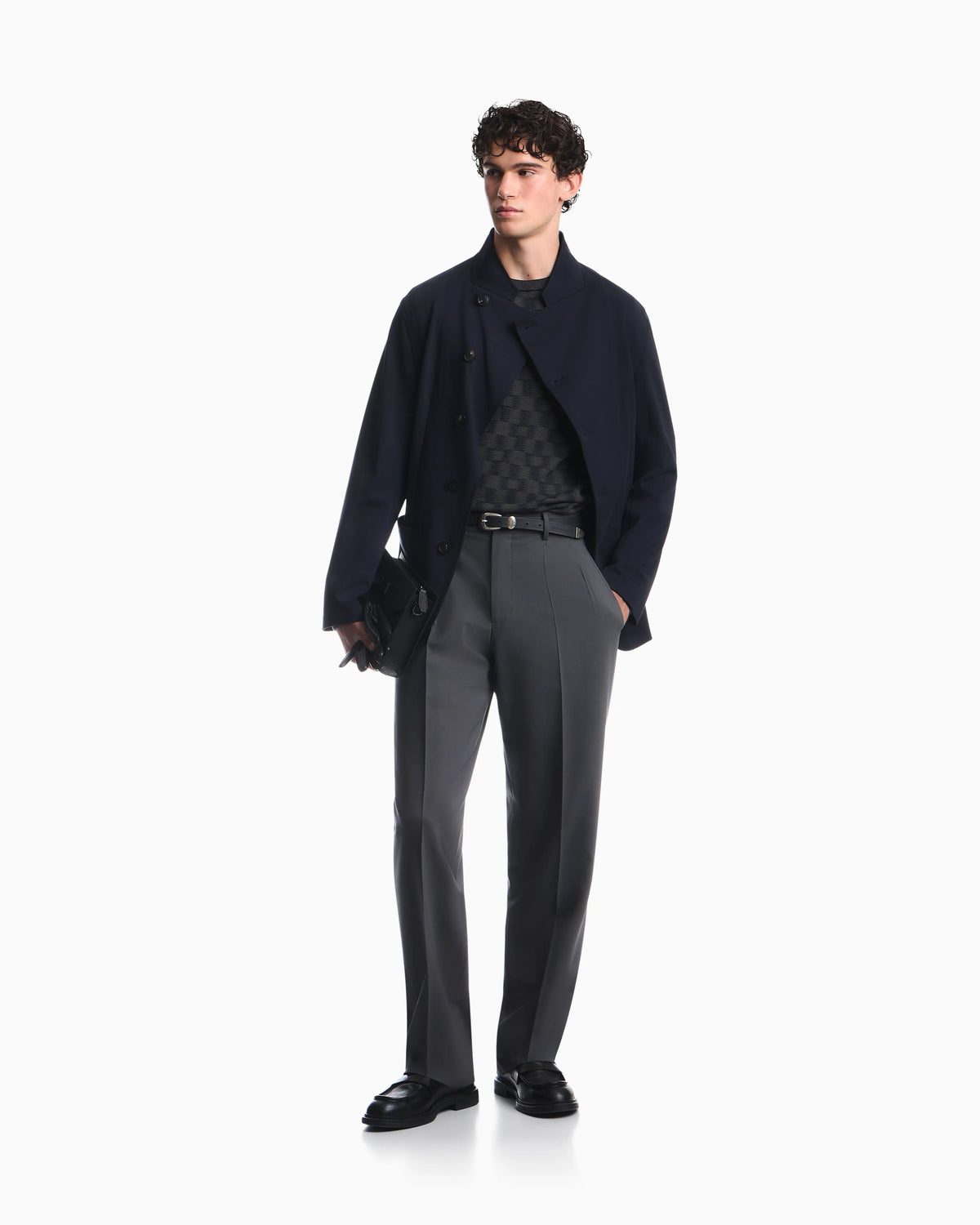 Pattern-knit virgin wool jumper Signature Capsule