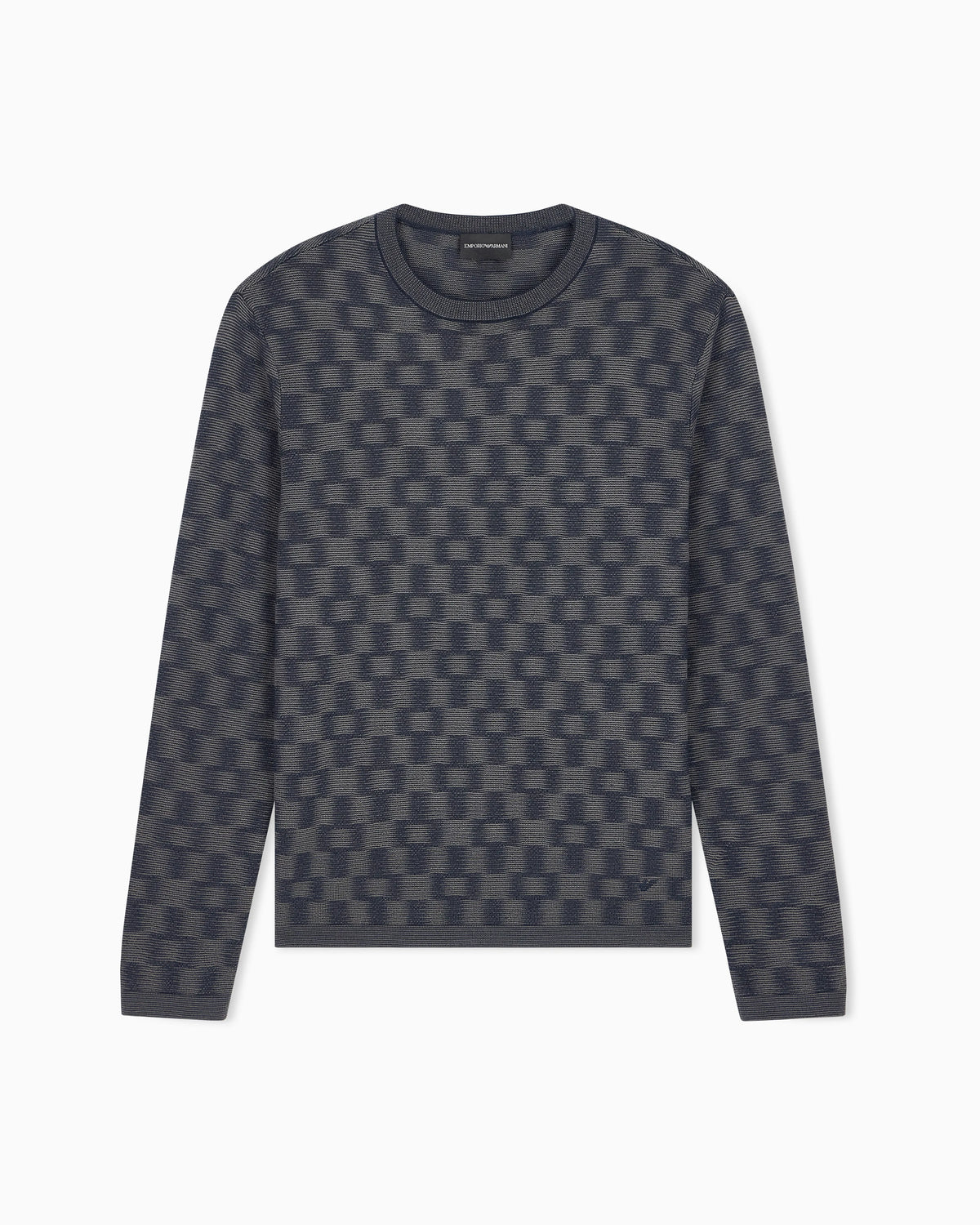 Pattern-knit virgin wool jumper Signature Capsule
