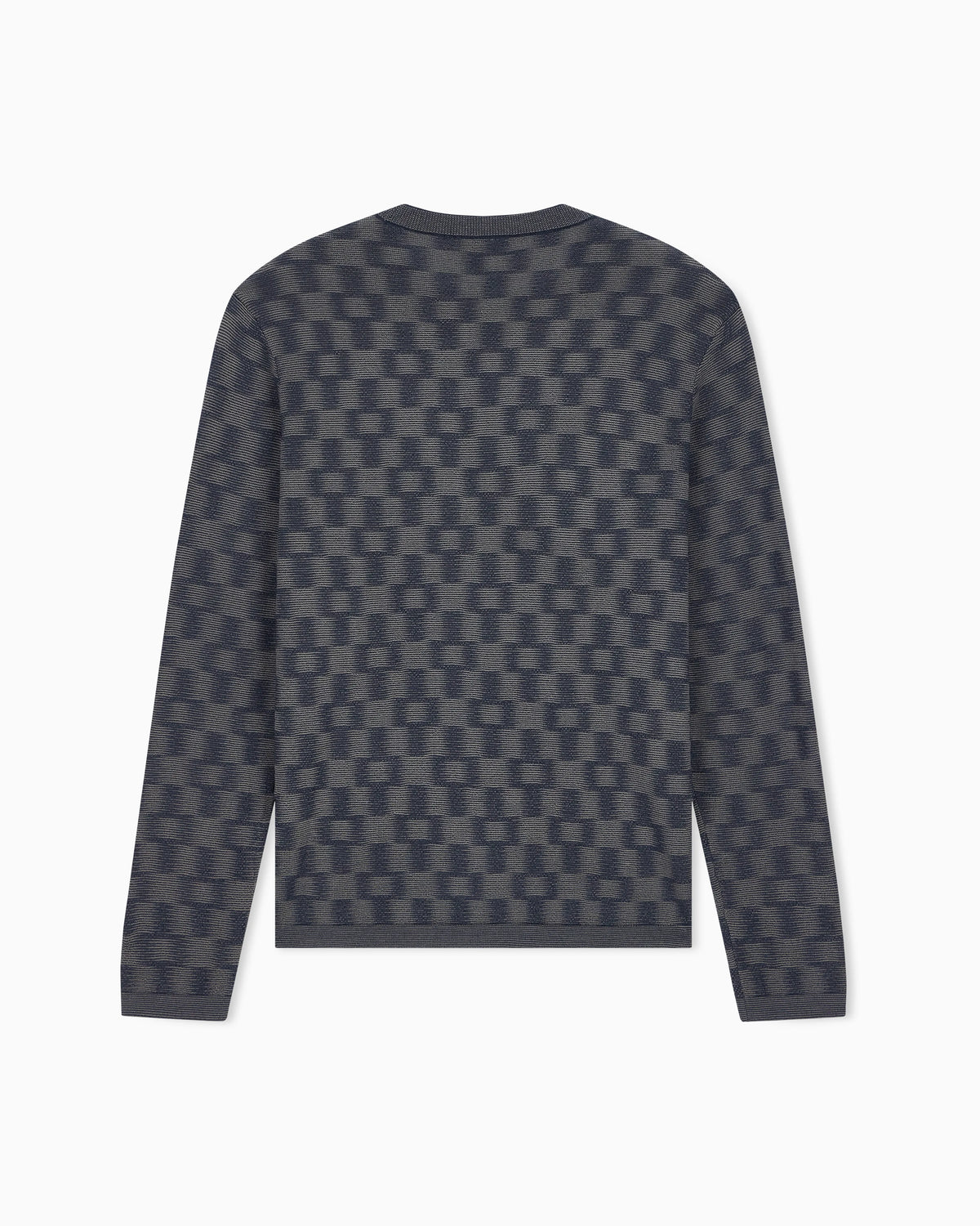 Pattern-knit virgin wool jumper Signature Capsule
