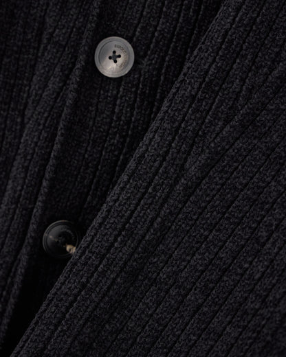 Signature Capsule Collection ribbed knit jacket with an off-centre fastening