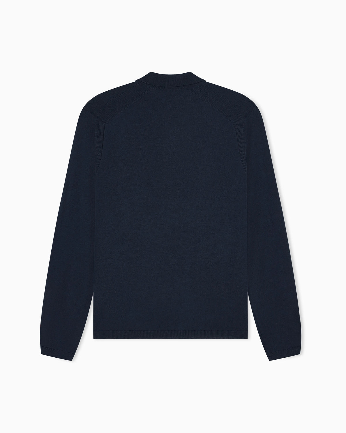 Shaved virgin wool polo neck sweater