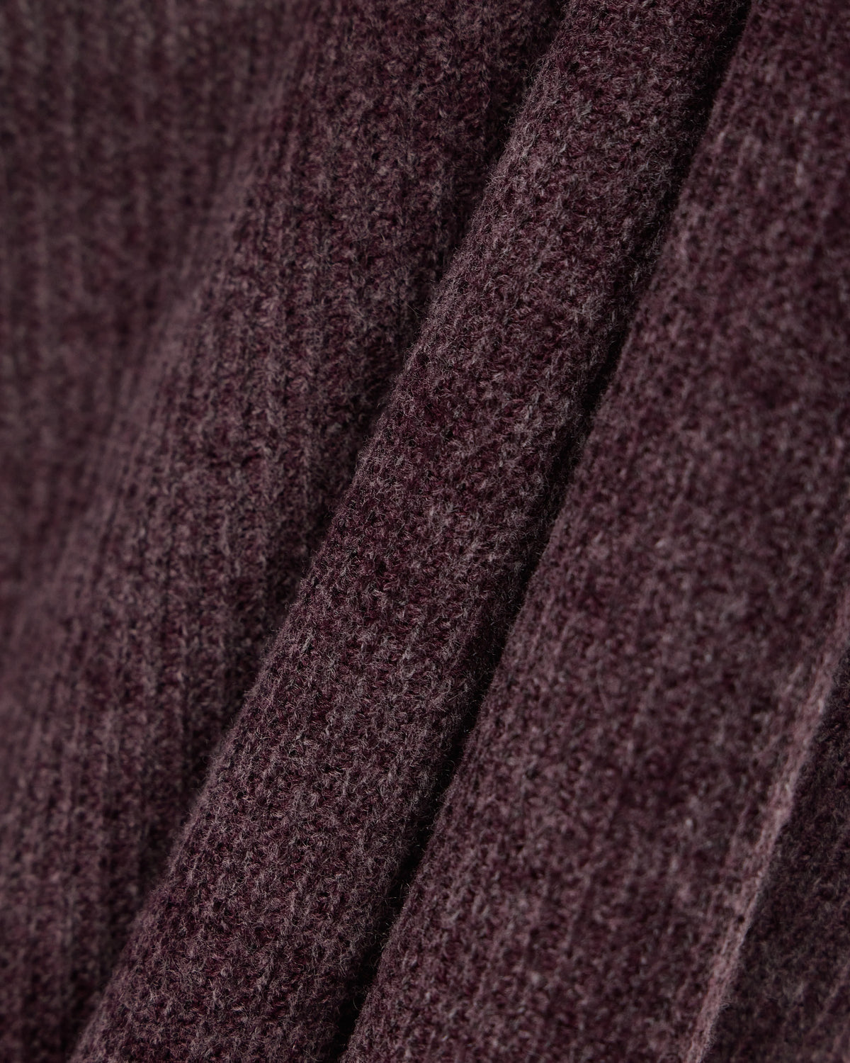 Ribbed virgin wool sweater with mélange print