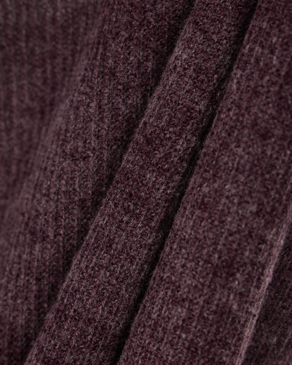 Ribbed virgin wool sweater with mélange print