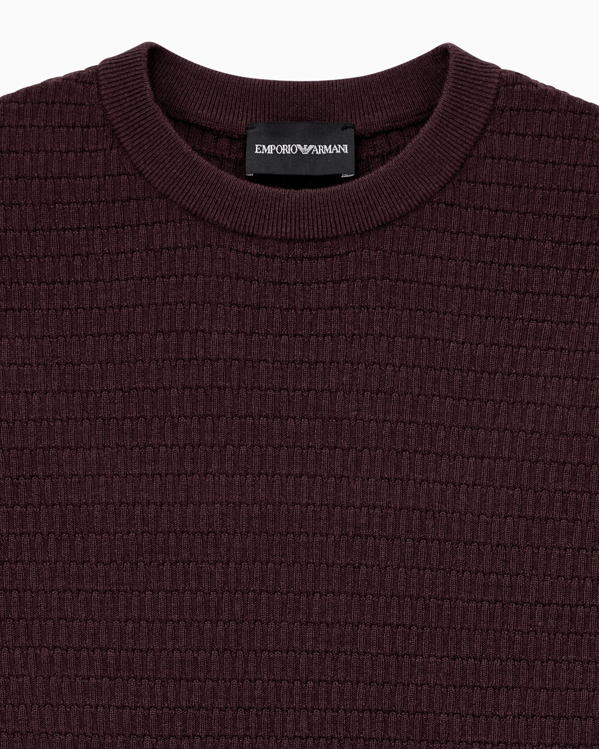 Virgin wool sweater with textured knit