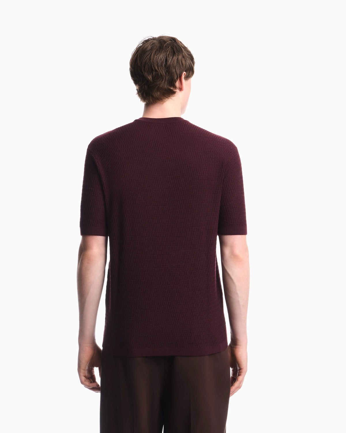 Virgin wool sweater with textured knit