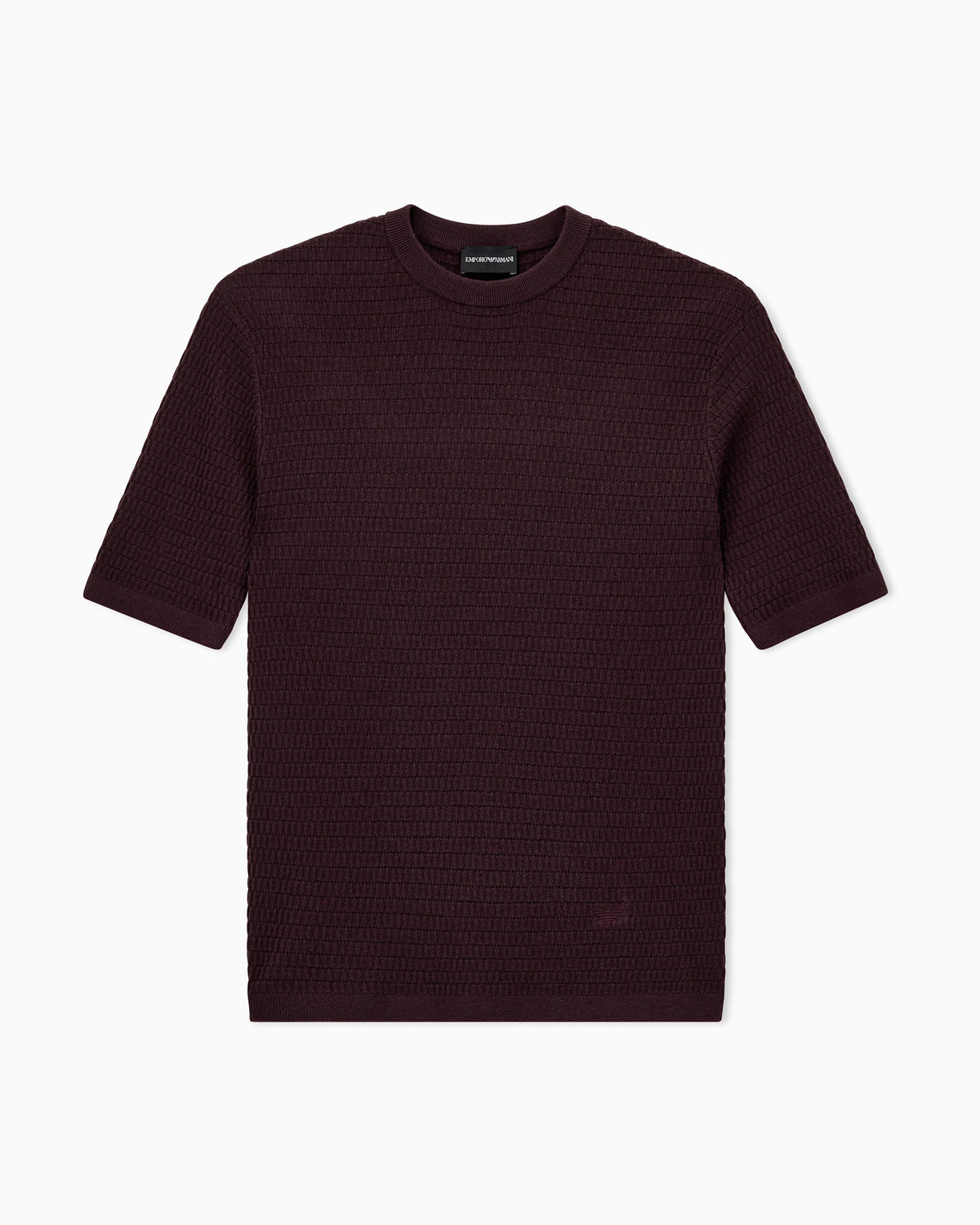 Virgin wool sweater with textured knit