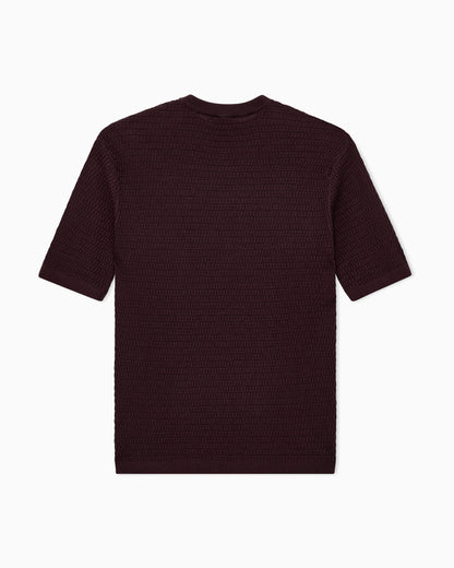 Virgin wool sweater with textured knit