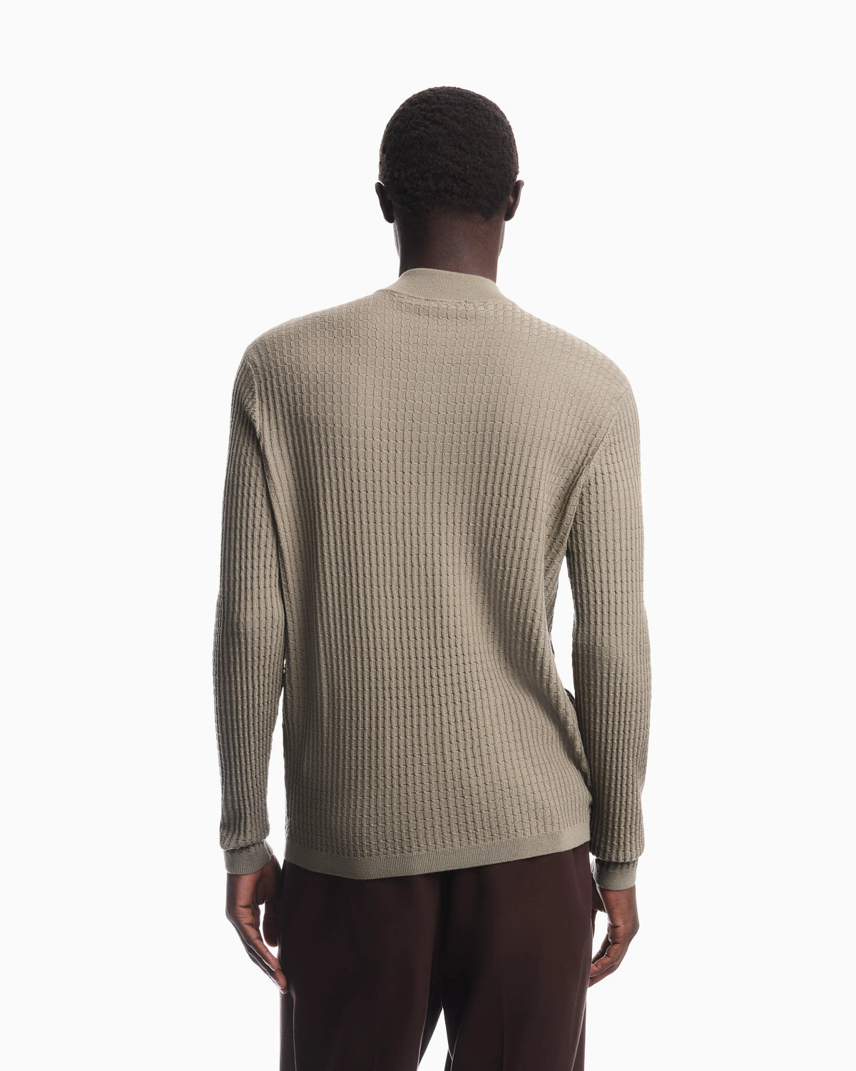 Virgin wool cardigan with a regular fit and fancy stitch