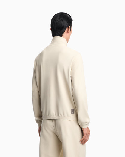 Full-zip sweatshirt in piqué jersey Travel Essential