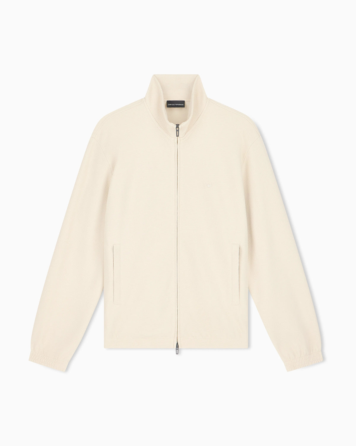Full-zip sweatshirt in piqué jersey Travel Essential