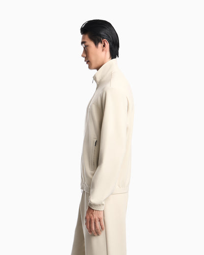 Full-zip sweatshirt in piqué jersey Travel Essential