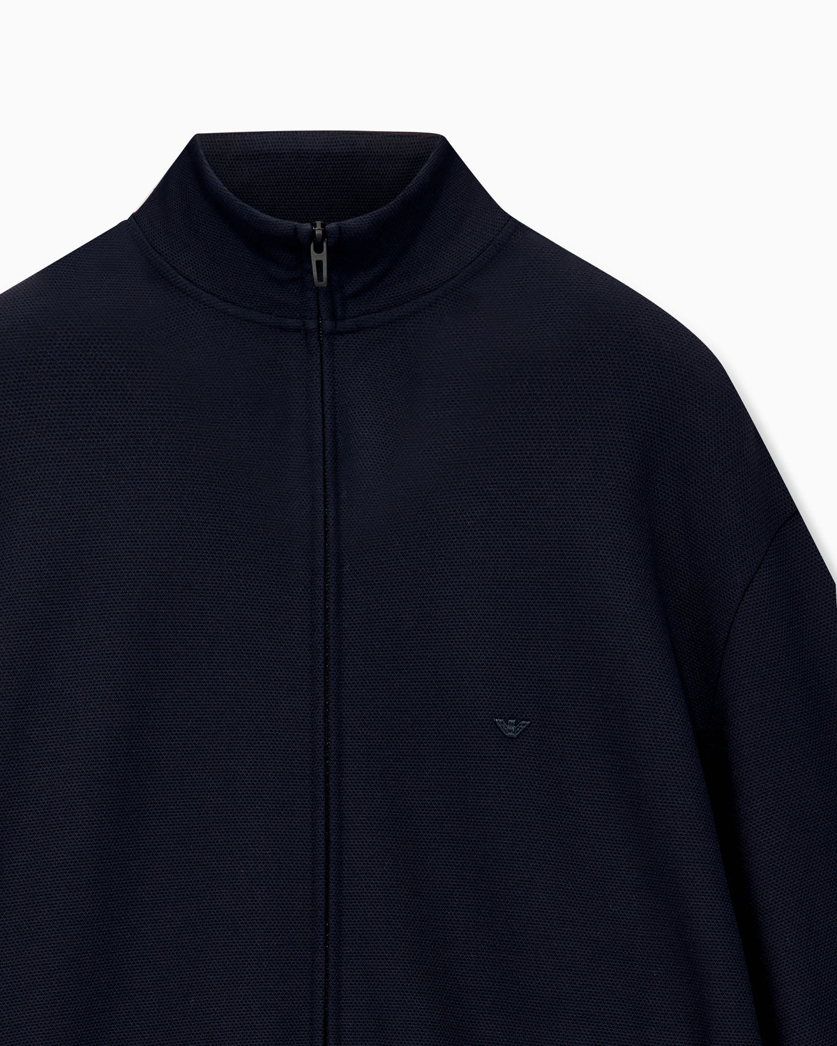 Full-zip sweatshirt in piqué jersey Travel Essential