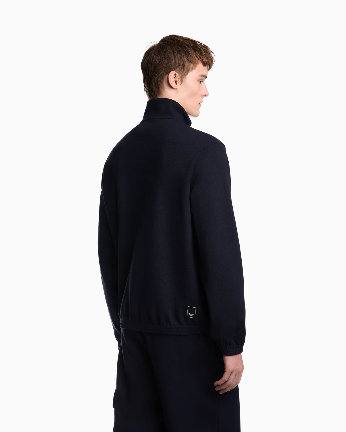 Full-zip sweatshirt in piqué jersey Travel Essential
