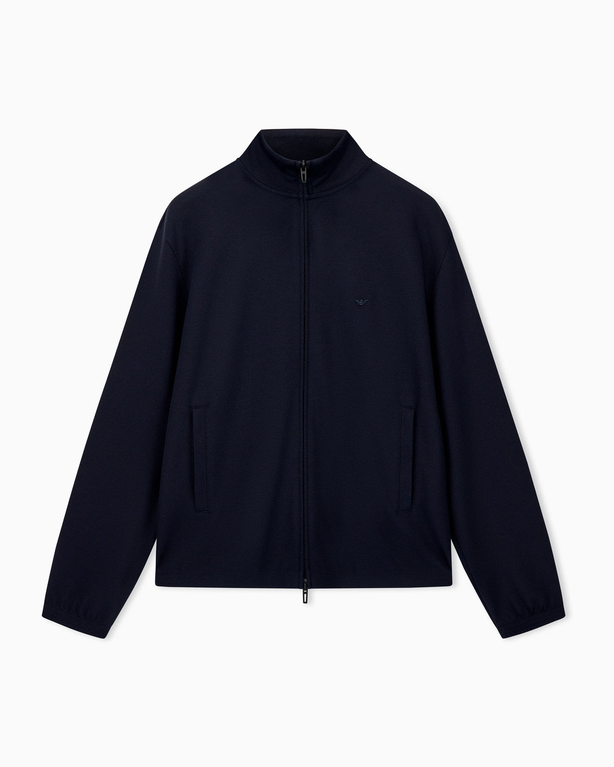 Full-zip sweatshirt in piqué jersey Travel Essential