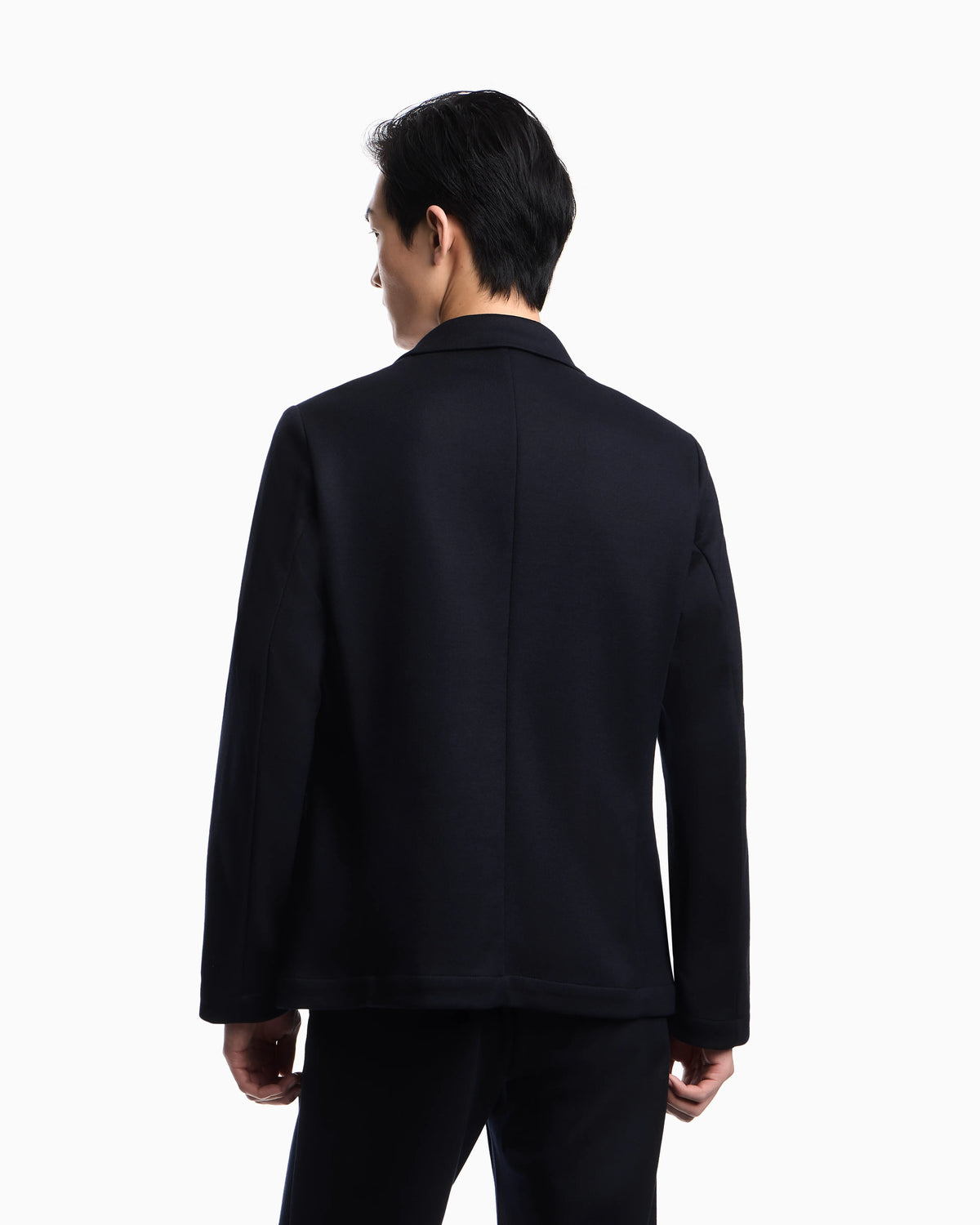 Icon guru-collar wool-blend jacket with off-centre fastening