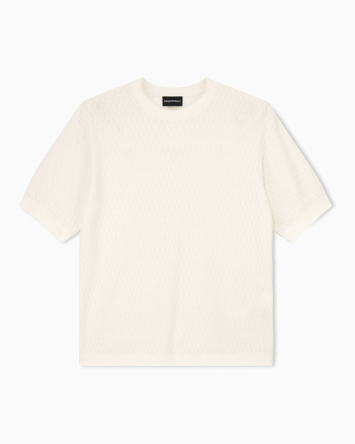 Chevron jacquard knit sweater
